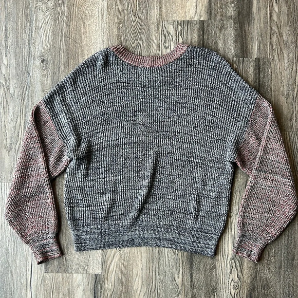 Joie Sweater Red and Black Fernlea Knit Sweater Size Medium Long Sleeve Womens - Picture 9 of 14